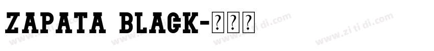 Zapata Black字体转换
